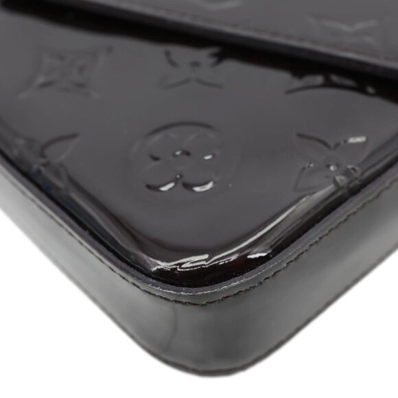 Louis Vuitton  Felicie Pochette Monogram Vernis Shoulder Bag Amarante - Picture 9 of 14